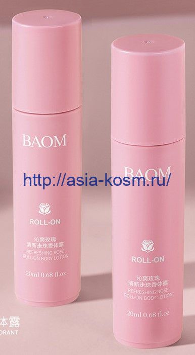 Baom antiperspirant roll-on lotion – protection against sweat and odor – rose scent (92231)