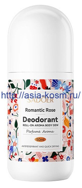 Roll-on deodorant-antiperspirant Sadoer-romantic rose(97127)