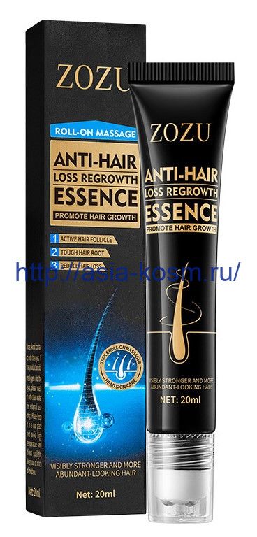 Strengthening oil - essence against hair loss Zozu with massage rollers(05206)